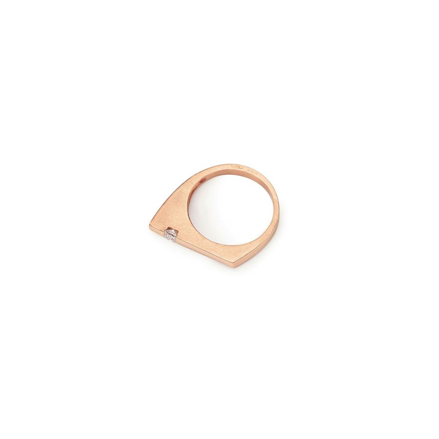 Anello 'Congiunzioni' con princess CONGIUNZIONI | AN1 CONP AU PRNCAU9R CT 0,12